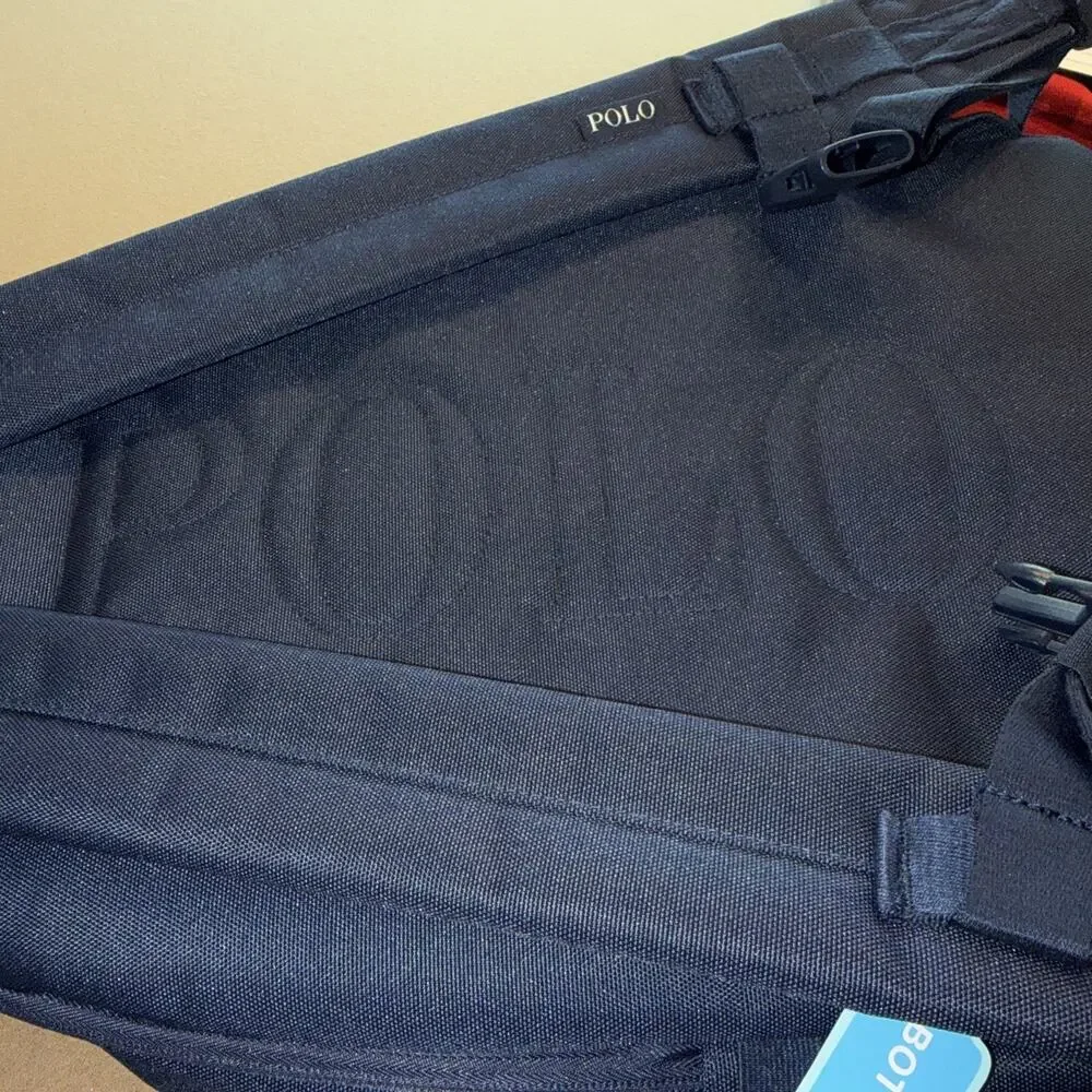 Polo Ralph Lauren Navy Backpack Full Size Laptop Unisex Embroidered Bear School